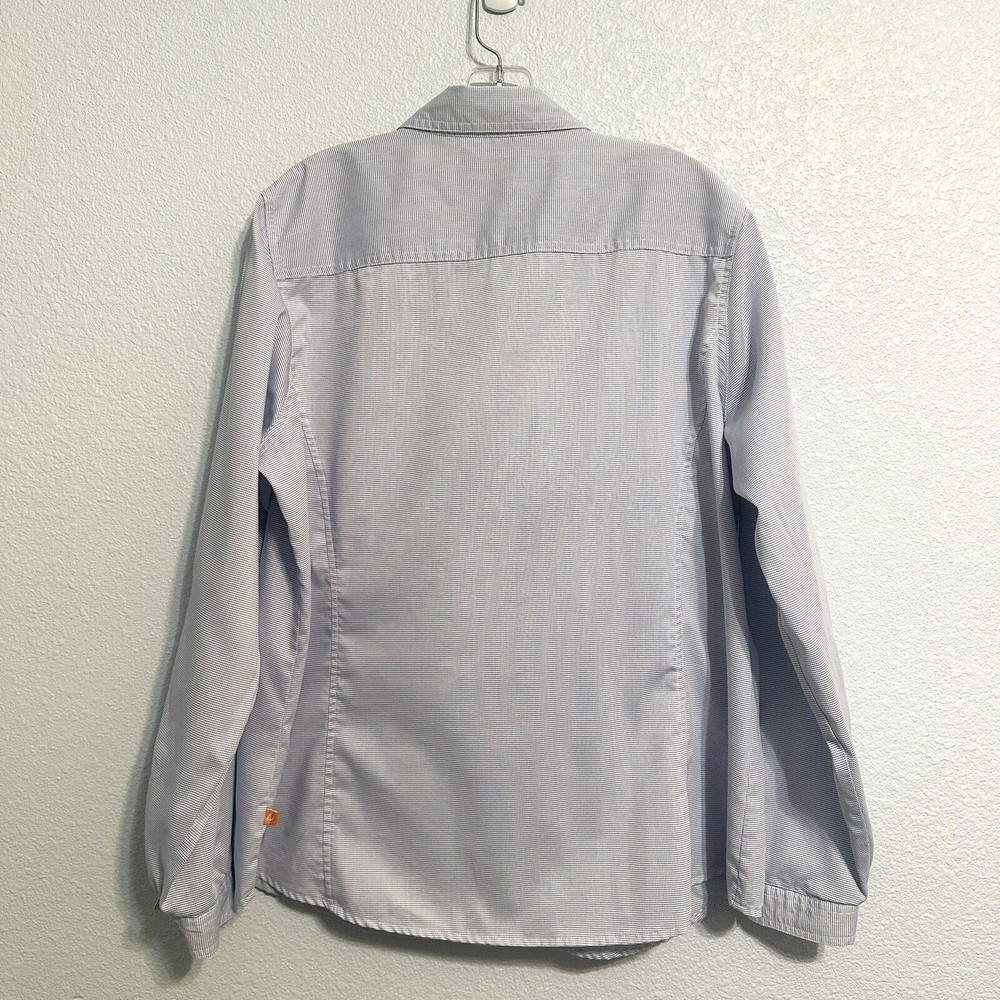 Orvis Button Up Plaid Blue White Shirt Pocket Long Sleeve XL Active Fit - Picture 2 of 10